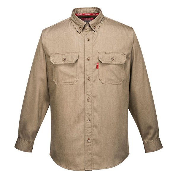 Portwest Bizflame skjorta för män 4XL Khaki Khaki 4XL