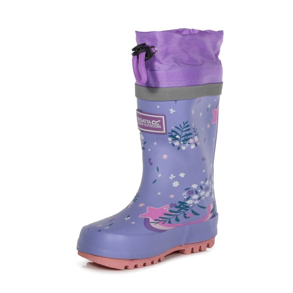Regatta Childrens/Kids Splash Greta Gris Unicorn Wellington Boot Lilac Bloom 10 UK Child