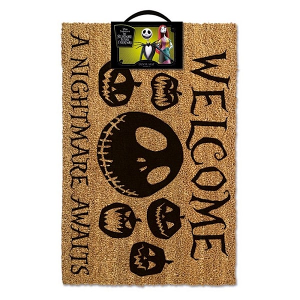 Nightmare Before Christmas En Mardröm Väntar Dörrmatta En Storlek Brown/Black One Size
