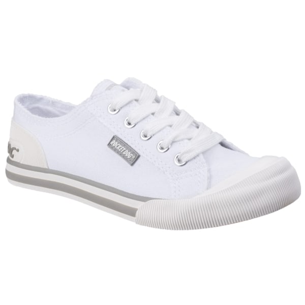 Rocket Dog Jazzin Canvas Lace Up-sko för kvinnor/damer, storlek 8 UK, vit White 8 UK