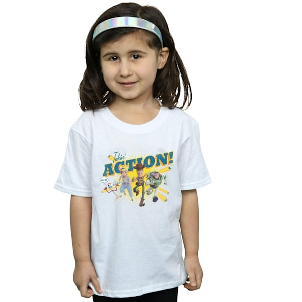 Disney Girls Toy Story 4 Takin´ Action Bomull T-shirt 12-13 År White 12-13 Years