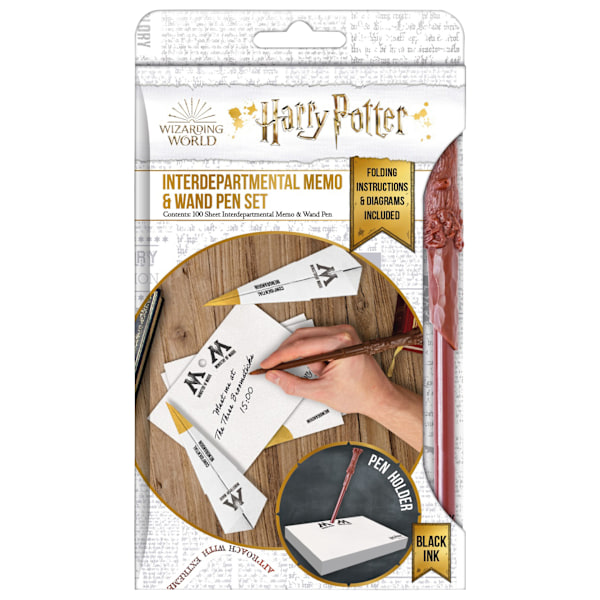 Harry Potter Interdepartemental Memo Block och Pen Set One White/Yellow One Size