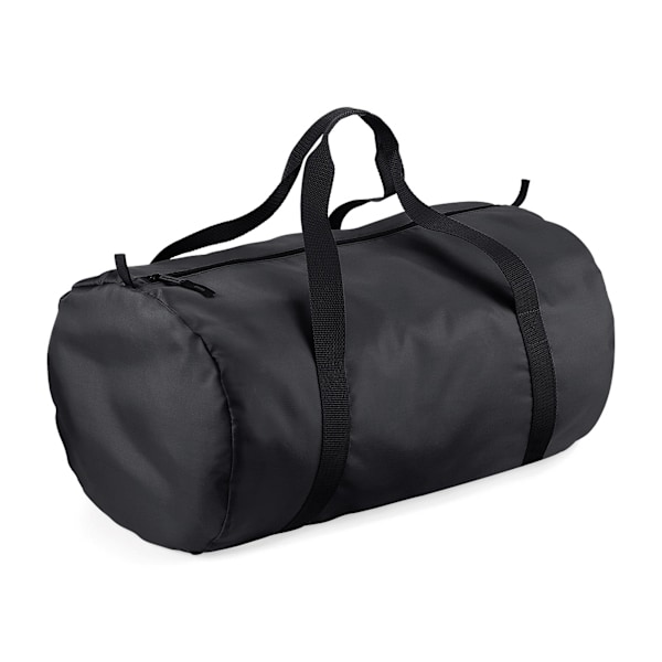 BagBase Packaway Barrel Bag / Duffle Vattentålig Resväska Black/Black One Size