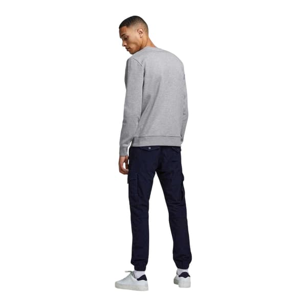 Jack And Jones Herr Basic Sweatshirt XXL Ljusgrå Light Grey XXL