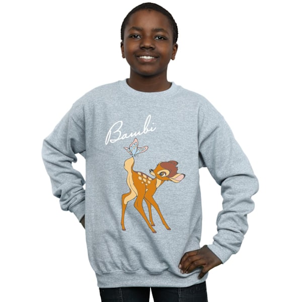 Disney Boys Bambi Butterfly Tail Sweatshirt 9-11 år Sports G Sports Grey 9-11 Years