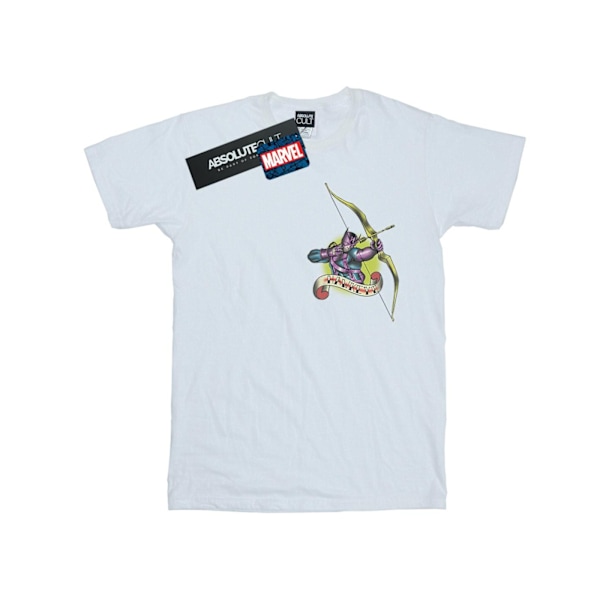 Marvel Pojkar Hawkeye Tatuering Brösttryck T-shirt 7-8 År Vit White 7-8 Years