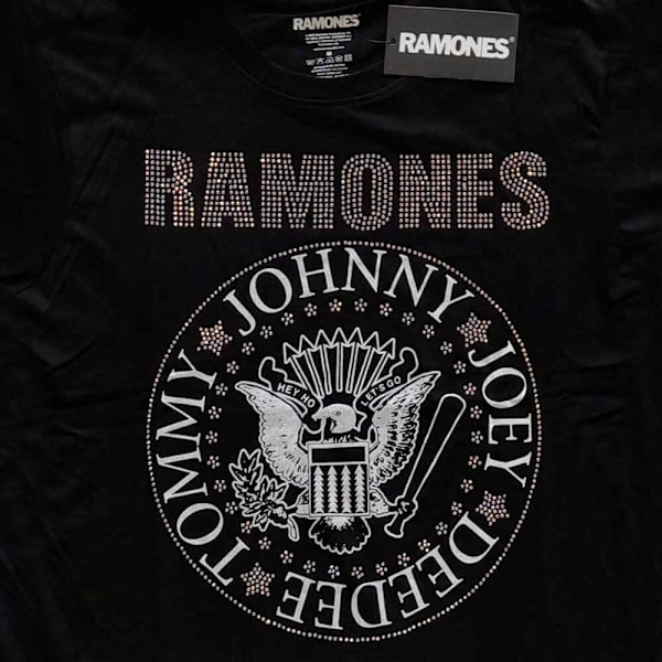 Ramones Barn/Barn Presidential Seal Utsmyckad T-shirt 5-6 år Black 5-6 Years