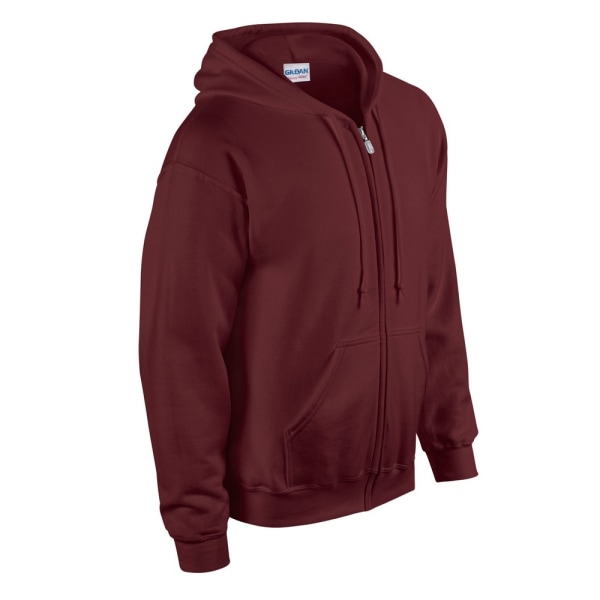 Gildan Mens Heavy Blend Full Zip Hoodie XL Maroon Maroon XL