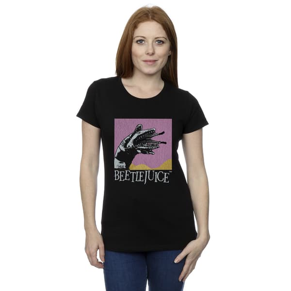 Beetlejuice Dam Sandworm Orm Bomulls T-shirt M Svart Black M