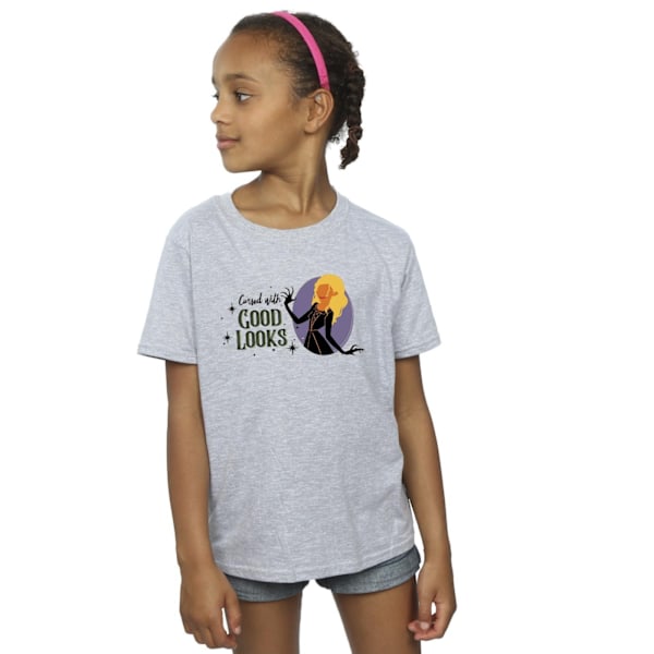 Disney Girls Hocus Pocus Cursed Sarah Bomull T-shirt 7-8 år Sports Grey 7-8 Years