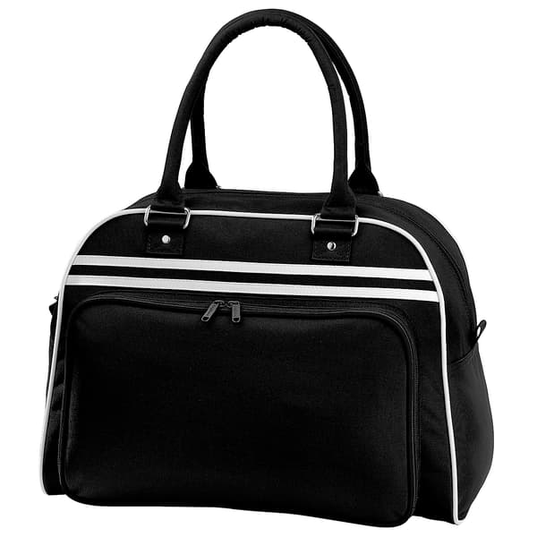 Bagbase Retro Bowlingväska (23 liter) (2-pack) One Size Svart Black/White One Size
