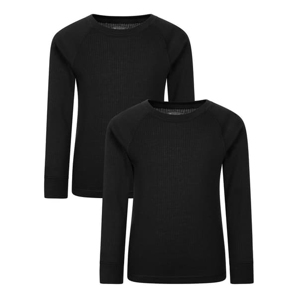 Mountain Warehouse Talus Underställströja för Barn (2-pack) Black 3-4 Years
