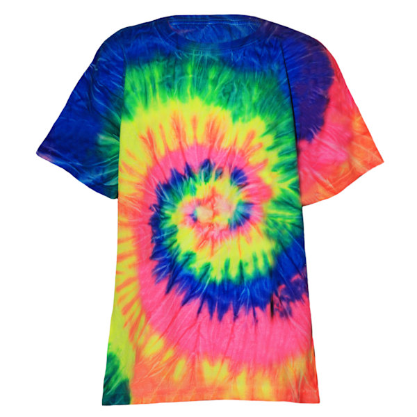 Colortone Barn/Barnens Regnbåge Tie-Dye T-shirt i tung bomull XS Neon Rainbow XS