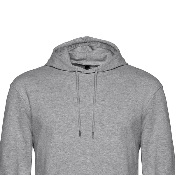 B&C Herr # Hoodie M Ljusgråmelerad Heather Grey M