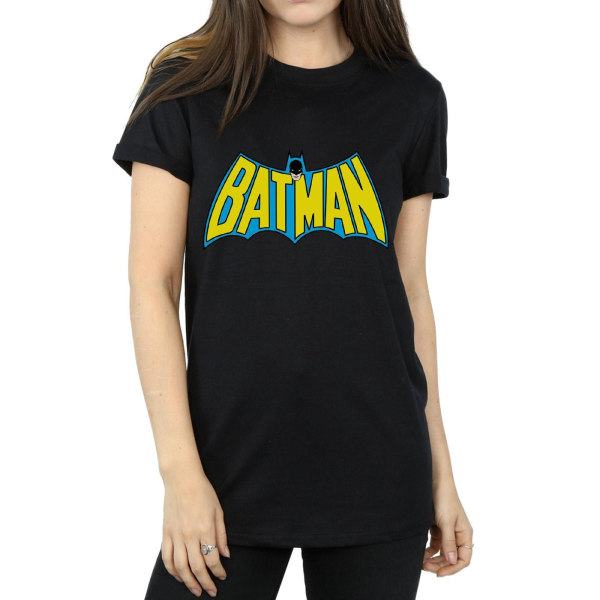 Batman Dam/Damer Retro Logo Bomull Boyfriend T-Shirt S Svart Black S
