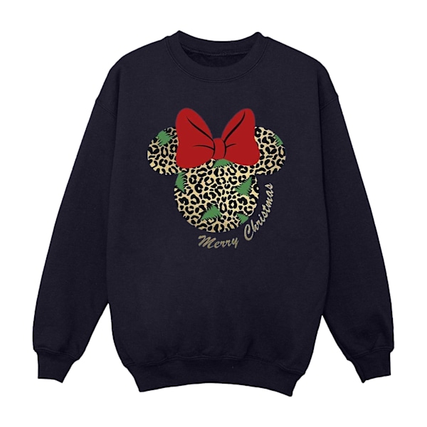 Disney Dam/Dam Minnie Mouse Leopard Jultröja Navy Blue S