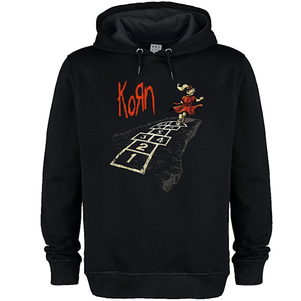 Amplified Unisex Vuxen Follow The Leader Hopscotch Korn Hoodie Black M
