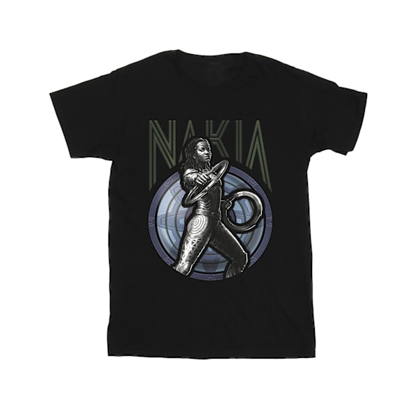 Marvel Boys Wakanda Forever Nakia Shield T-Shirt 7-8 år Svart Black 7-8 Years