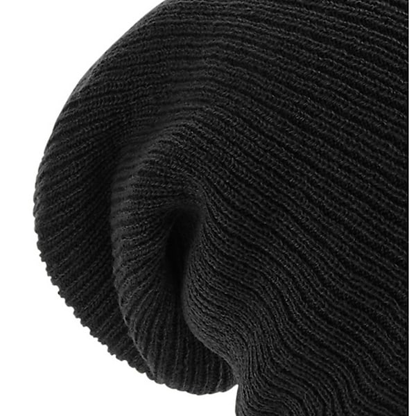 Beechfield Unisex Heavy Gauge Slouch Beanie One Size Svart Black One Size