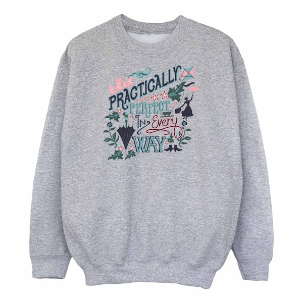 Mary Poppins Flickor Praktiskt Perfekt På Alla Sätt Sweatshirt Sports Grey 9-11 Years