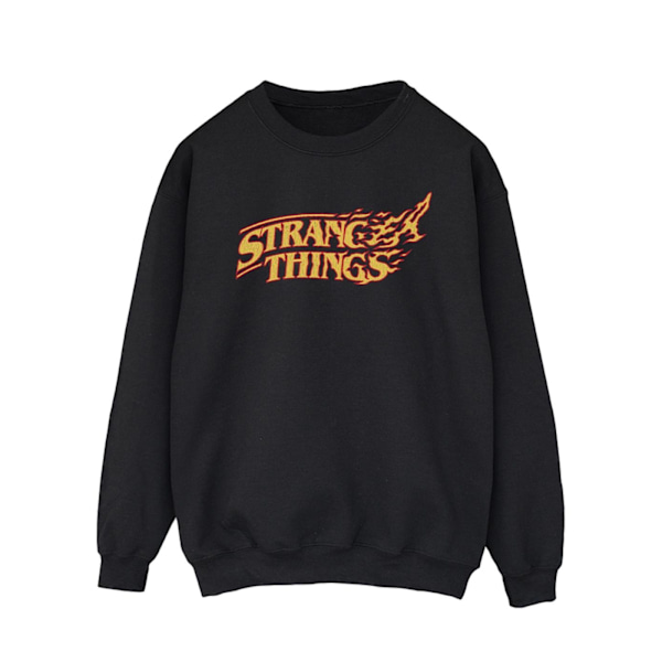 Netflix Stranger Things Logo Breaking Sweatshirt XXL Svart Black XXL