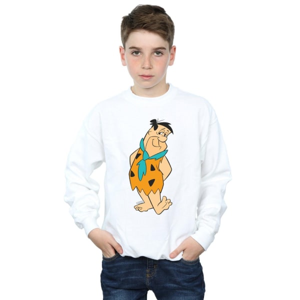 The Flintstones Boys Fred Flintstone Kick Sweatshirt 3-4 år White 3-4 Years