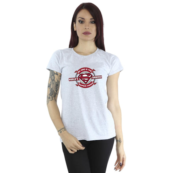 DC Comics Dam/Kvinnor Superman Superhjälte Bomull T-shirt L Sp Sports Grey L