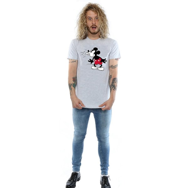 Disney Mickey Mouse Tongue T-shirt för män M Sports Grå Sports Grey M