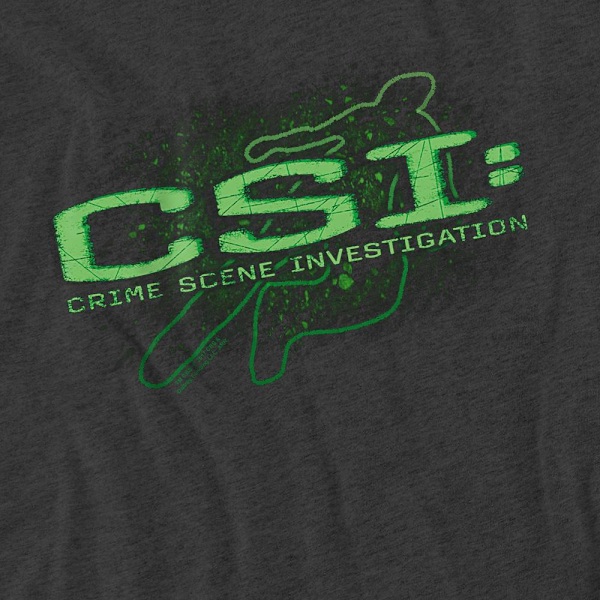 CSI Unisex Vuxen Shadow Sketch T-Shirt S Kolgrå Charcoal S