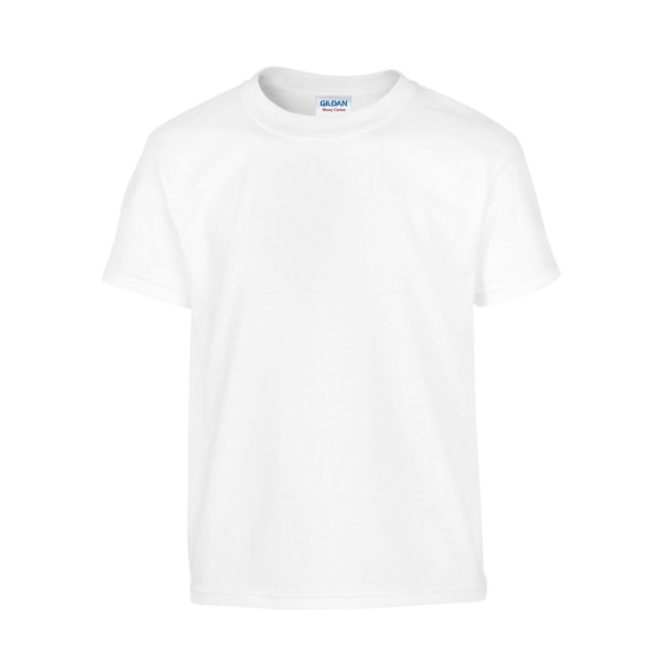 Gildan Barn/Barn T-shirt i bomull 12-13 år Vit White 12-13 Years