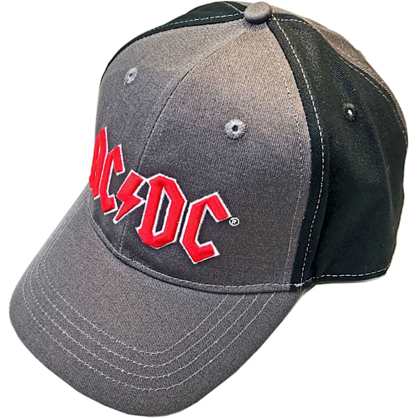 AC/DC Unisex Vuxen Tvåfärgad Logotyp Baseballkeps One Size Charcoal Charcoal Grey/Black/Red One Size