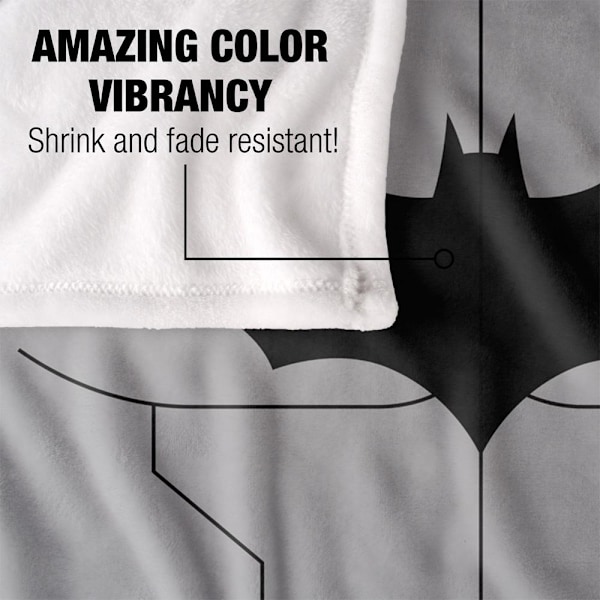 Batman Batsuit Filt En Storlek Flerfärgad Multicoloured One Size