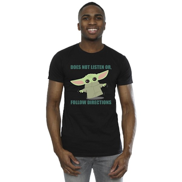 Star Wars The Mandalorian Grogu Lyssnar Inte T-shirt L Black L
