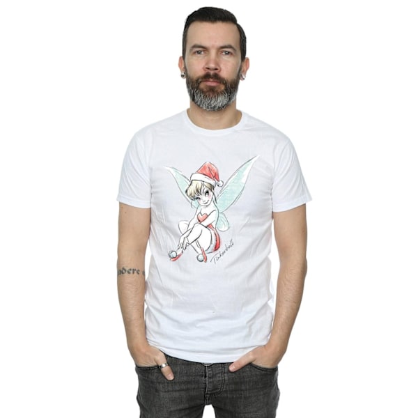 Disney Mens Tinkerbell Christmas Fairy T-Shirt L Vit White L
