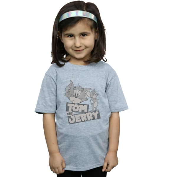 Tom och Jerry Girls Wink Bomull T-shirt 5-6 år Sports Grey Sports Grey 5-6 Years