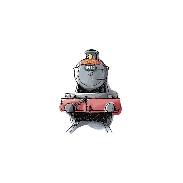Harry Potter Hogwarts Express Print 30cm x 30cm Grå/Röd/Svart Grey/Red/Black 30cm x 30cm