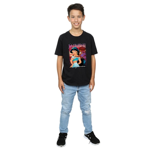 Disney Boys Aladdin Princess Jasmine Montage T-Shirt 9-11 år Black 9-11 Years