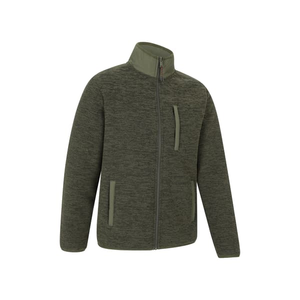 Mountain Warehouse Herr Hayfield Heldragen Fleece med Fuskpälsfoder Khaki Green M
