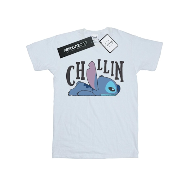 Disney Girls Lilo And Stitch Chillin Bomull T-shirt 7-8 År W White 7-8 Years