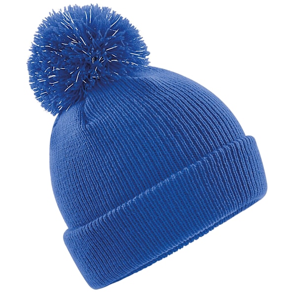 Beechfield Barn/Barn Reflective Bobble Beanie En Storlek Ljus Blå Bright Royal One Size