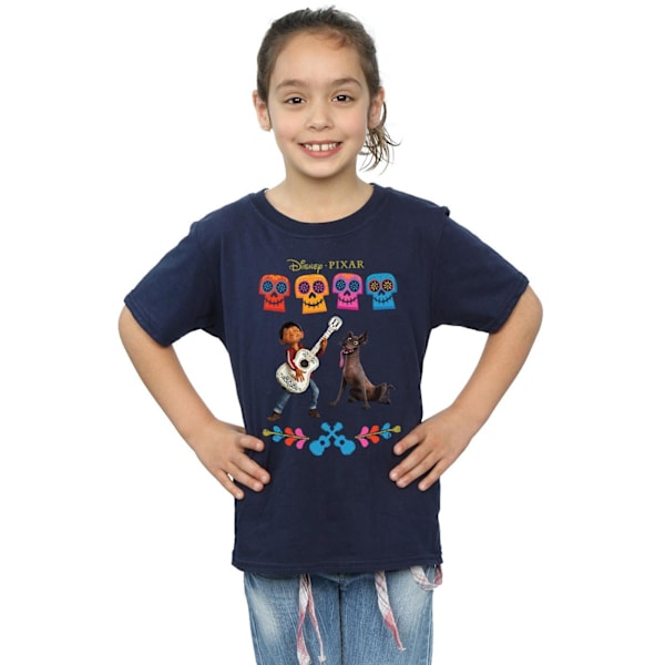Coco Girls Miguel Logo Bomull T-shirt 7-8 år Marinblå Navy Blue 7-8 Years