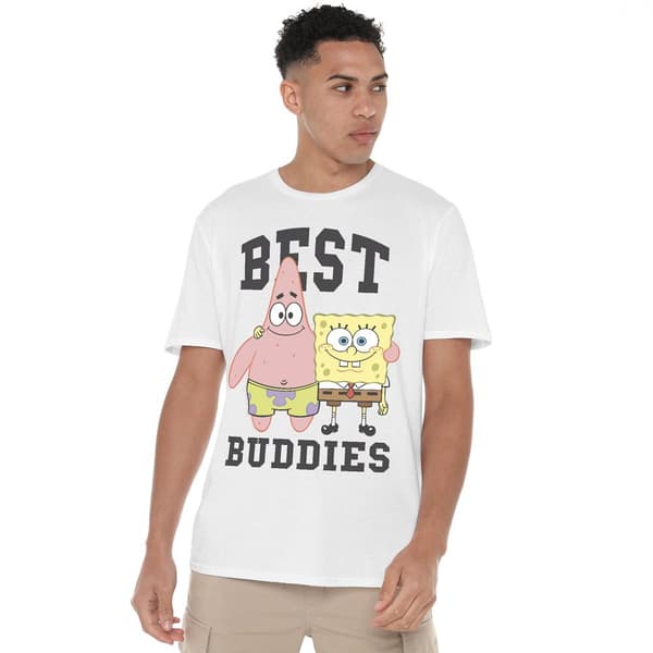 SpongeBob SquarePants Herr Bästa Vänner Patrick Star T-Shirt M White M