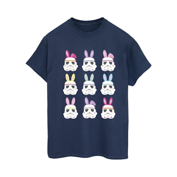 Star Wars Dam/Damer Stormtrooper Påskkaniner Bomull Pojkvän T-shirt Navy Blue S