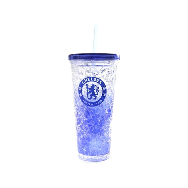 Chelsea FC Crest 600ml zer Cup Med Sugrör One Size Blå Blue One Size