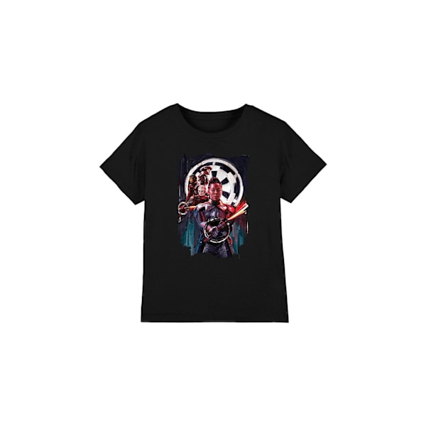 Star Wars Barn/Kids Inquisitors Obi Wan Kenobi Reva Målad T-shirt Black 9-10 Years