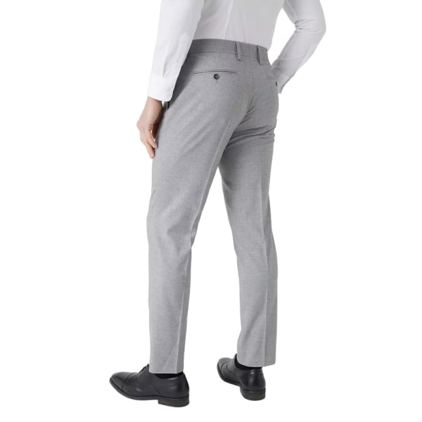 Burton Mens Textured Slim Suit Byxa 38R Grå Grey 38R
