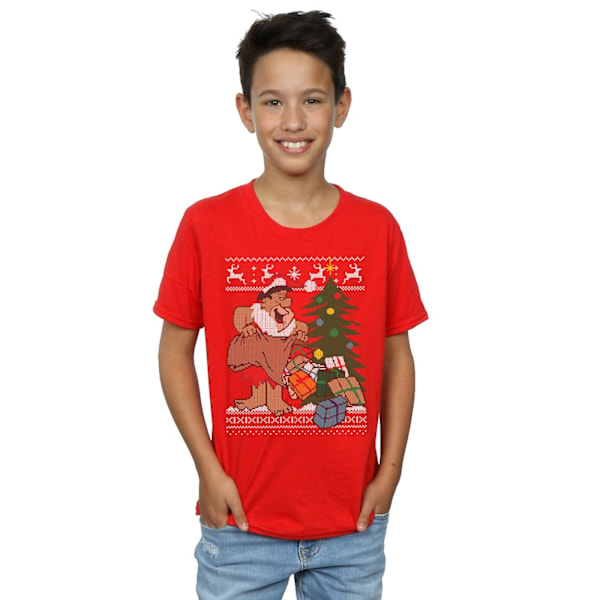 The Flintstones Boys Jul Fair Isle T-Shirt 7-8 År Röd Red 7-8 Years