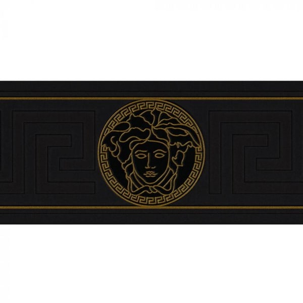 Versace Medusa tapetbård 5 m x 13 cm svart/guld Black/Gold 5m x 13cm