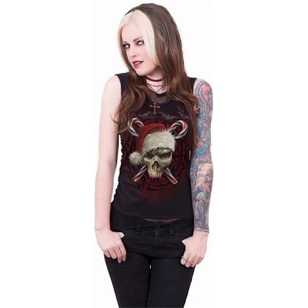 Spiral Direct Dam/Damer Candy Cane Santa 2 i 1 Ärmlös Black XL