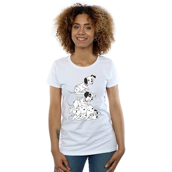 101 Dalmatiner flickor stol bomull T-shirt 5-6 år vit White 5-6 Years